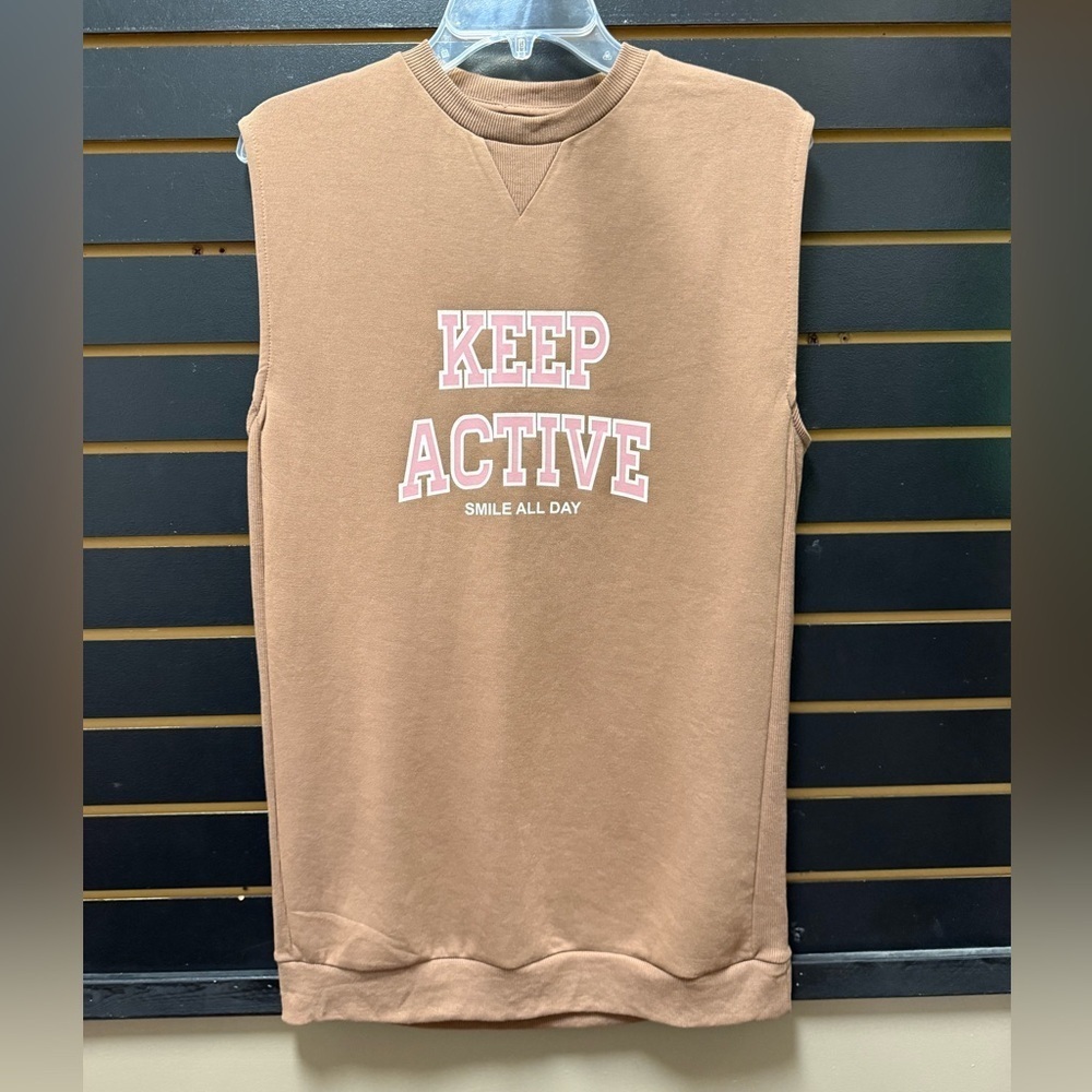 ZARA Kids Keep Active Sleeveless Sweatshirt Vest Brown NWT (11/12) - Picture 1 of 3